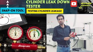 Cylinder Leak down test with Snapon leakage tester [upl. by Perkin]