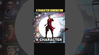 K character combination  Free Fire K character combination [upl. by Ardnassela]