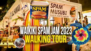 4K Take a Peek at the 2023 Spam Jam Festival in Oahu  Waikiki Spam Jam Festival 2023 [upl. by Anauqal37]