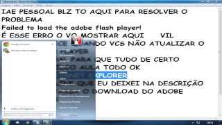 Corrigindo o erro Failed to load the adobe flash player [upl. by Laurette667]