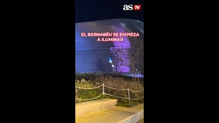 BERNABÉU se ILUMINA y es ESPECTACULAR así se va a ver la FACHADA ENVOLVENTE del ESTADIO [upl. by Dihahs]