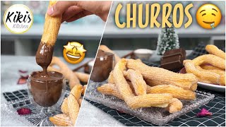 Wie auf dem Weihnachtsmarkt CHURROS mit Nutella oder Zimtzucker  Spekulatiusgewürz [upl. by Ailime]