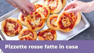 PIZZETTE ROSSE FATTE IN CASA Ricetta facile e veloce [upl. by Oilla]