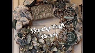 Stamped Burlap amp Snowman Wreath VoiceOver SeriesEpisode 1 [upl. by Shaun]