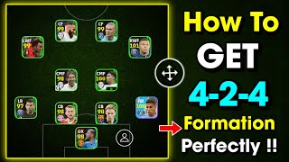 How to Customize 424 Formation Perfectly  🔥 How to get 424 Formation in eFootball 2024 Mobile 🤩🔔 [upl. by Lsil]