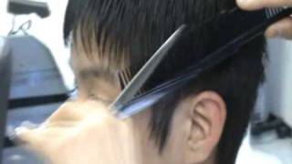 Shortlayered haircut for a young guyPart 1SWITCHSCISSORS [upl. by Peltier295]