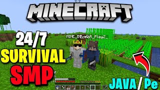 😍 MINECRAFT  247 SURVIVAL SMP  FOR JAVAPE  ALWAYS ONLINE 🔥 [upl. by Izaak]