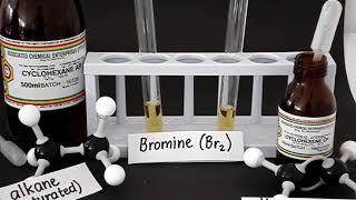 Saturated and unsaturated hydrocarbons reaction with bromine [upl. by Abad]