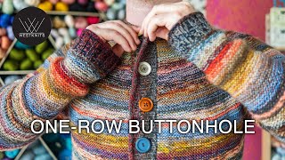 OneRow Buttonhole  Knitting Tutorial [upl. by Yesnikcm590]