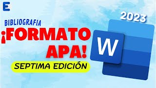 ✔️COMO HACER UNA BIBLIOGRAFIA EN FORMATO APA SÉPTIMA EDICIÓN FÁCIL Y RÁPIDO 2023  𝔼𝕣𝕦𝕓𝕖𝕪 𝟙𝟘𝟘 [upl. by Hare]