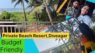 Private Beach Resort in Kokan  Diveagar Stay  Balcony मधून Direct समुद्र 🤩  Budget Friendly 🫠 [upl. by Floris]