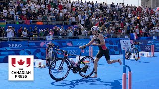 Canadian Tyler Mislawchuk on triathlon competition [upl. by Casilde]