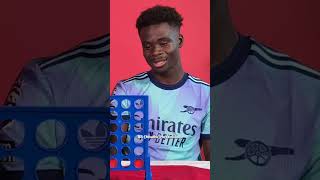 WHO WINS SAKA VS ODEGAARD AT CONNECT 4 😂 [upl. by Idnir458]