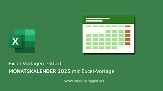 Kostenloser Monatskalender 2025 – Excel amp PDF zum Herunterladen 📆 [upl. by Enoryt]