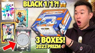 BLACK 11 PULL FROM THE NEW PRIZM 🏈 😱🔥 2023 Panini Prizm Football FOTL Hobby Box Review x3 [upl. by Taddeusz]