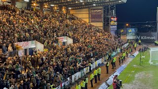 DUNDEE V CELTIC 03 FULL TIME CELTIC CELEBRATION [upl. by Aunson]