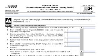 Credit Limit Worksheet walkthrough IRS Form 8863 [upl. by Segal6]