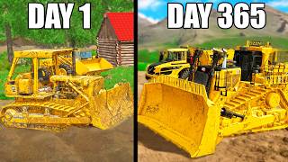 I SPENT 365 DAYS BUILDING A GOLD MINE WITH 0 AND A TRUCK  SURVIVAL GOLD [upl. by Aikym]