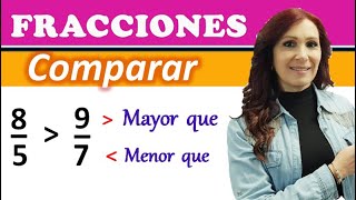 COMPARAR FRACCIONES 🔶Mayor que 🔶Menor que 🔶Igual denominador 🔶Distinto denominador 🔶FACILISIMO [upl. by Lah]