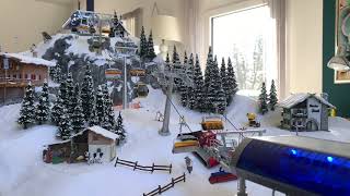 Winterdiorama H0 mit Jägerndorfer Seilbahn im Bau [upl. by Salesin]