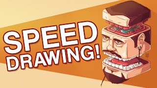 Speed drawing  Autoportrait [upl. by Diet739]