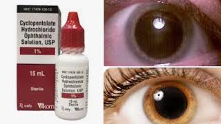 CYCLOPENTOLATE HYDROCHLORIDE  Ophthalmic solution USP Uses  Side effect Optometry solution [upl. by Heidy]