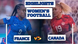 Canada vs france Olympics Womens Football Match Highlights  Highlights of Todays Football Match [upl. by Anaiviv146]