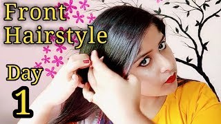 Simple Front Hairstyle for Everyday  Hairstyles for Girls  hairstyles for school  ItsmeJayeeta [upl. by Kcirddes840]