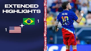 USMNT vs Brazil  EXTENDED HIGHLIGHTS  June 12 2024 [upl. by Mcgray]