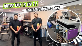 NEW UV 3 IN 1 FLATBEDUV DTFROTARY BY MODIFY INK [upl. by Nahtad]