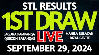 Stl Result Today 1st draw September 29 2024 STL Batangas Live [upl. by Xyla]