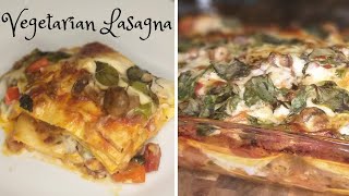 Easy Vegetarian Lasagna Recipe  How to Make Vegetable Lasagna  Vegetarian Temptations [upl. by Ocirderf]