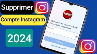 Comment supprimer votre compte Instagram 2024  Supprimer un compte Instagram [upl. by Ynos330]