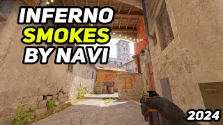 CS2 Inferno  Top Smokes To Dominate By Navi In 2024 [upl. by Halil8]