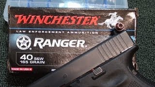 Winchester Ranger 40 SampW 165gr Ballistic Gel Test [upl. by Sicular]