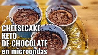 CHEESECAKE KETO DE CHOCOLATE en microondas [upl. by Elylrac404]