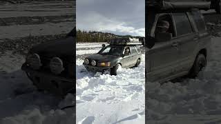 Winching my Subaru Forester out of the Snow Drift [upl. by Caine]