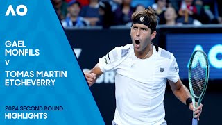 Gael Monfils v Tomas Martin Etcheverry Highlights  Australian Open 2024 Second Round [upl. by Puto985]