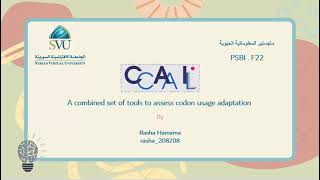 CAIcal for Codon Adaptation Index and Codon Optimization in Arabic [upl. by Sumaes]