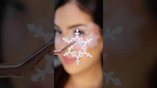 Snowflake Hack ❄️ this turned out so magical makeuphacks snowflakes makeuplook [upl. by Tereve341]