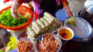 Fresh from the Oven Best Spring Rolls with Famous Sauce in Orussey Market  Cambodian Street Food [upl. by Bonaparte]