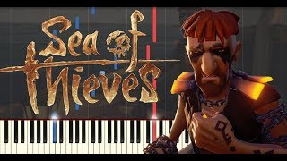 Stitchers Sorrow Sea Shanty from quotSea of Thievesquot  Synthesia Piano Tutorial  MIDI  FREE SHEETS [upl. by Jareen]