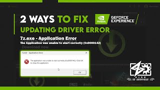 2 Easy ways to Fix  NVIDIA Updating Driver Error  7zexe Application Error  2023 [upl. by Lauree]