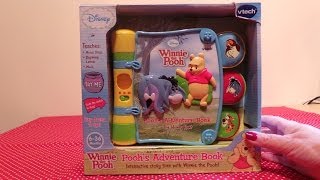 REVIEW OF VTECH DISNEY WINNIE THE POOH INTERACTIVE ADVENTURE ELECTRONIC BOOK WITH SING ALONG SONGS [upl. by Eirlav]