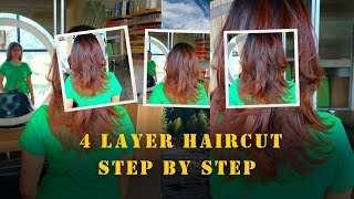 How To Cut Layer Cut Hair At Home By Self  How To Cut Layers in Medium [upl. by Rieth473]