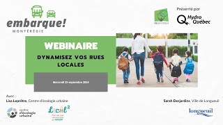 Webinaire Embarque Montérégie quotDynamisez vos rues localesquot [upl. by Elsinore]