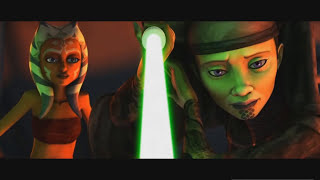 Star Wars The Clone Wars  Pelea  Ahsoka Tano amp Luminara VS Asajj Ventress  Español Latino HD [upl. by Nyladnewg108]