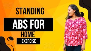 Standing Abs For Home Exercises  4 Minutes Soni Fitness 20 [upl. by Federico]