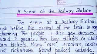 Paragraph on Scene at the Railway Station in English  Scene at the Railway Station extensioncom [upl. by Conney99]