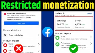 Restricted monetization  user not eligible  Facebook monetization issue solve this problem [upl. by Assiron]